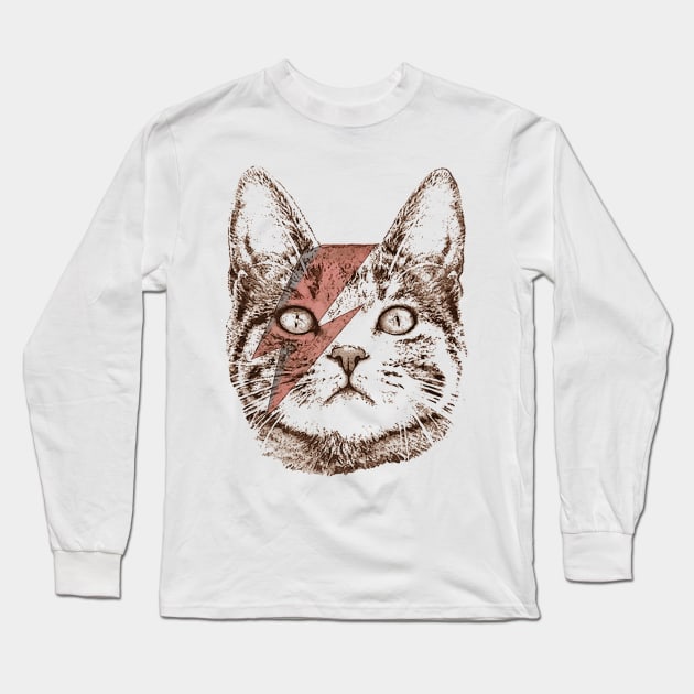 Bowie Cat's Long Sleeve T-Shirt by FiftyZero world